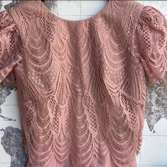 DRESS THE POPULATION🎀sheath dress rose gold XL - Picture 5 of 8